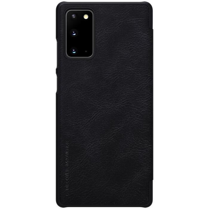 UTGATT1 - Nillkin Qin Leather Case Skal Galaxy Note 20 - Svart