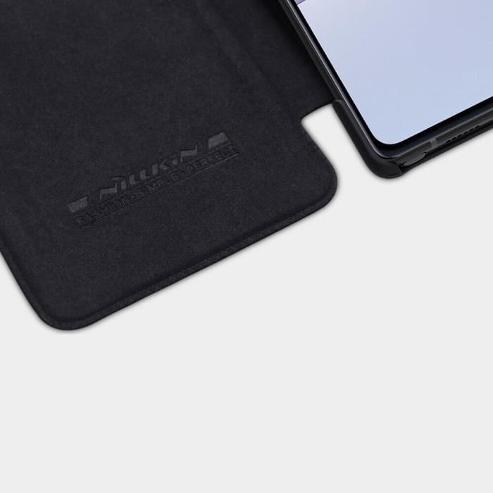 UTGATT1 - Nillkin Qin Leather Case Skal Galaxy Note 20 - Svart