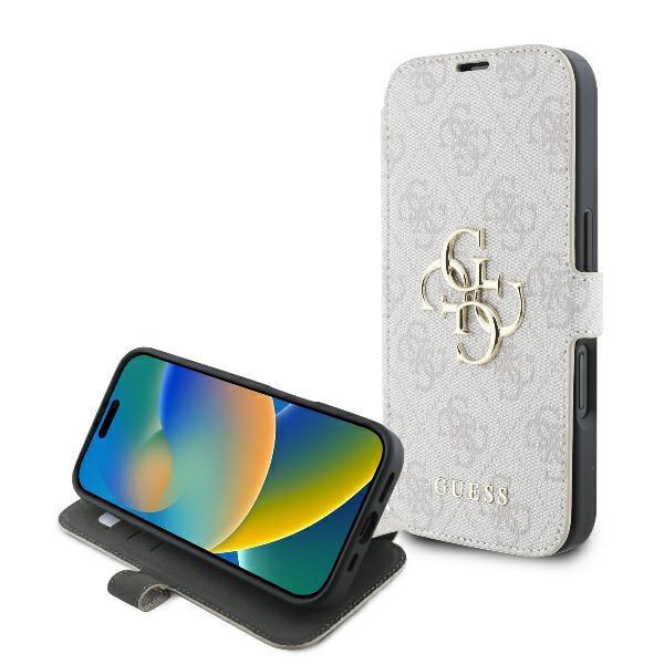 Guess iPhone 16 Plus Plånboksfodral 4G Metal Logo - Rosa | 2353 | AlltMobil
