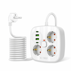 Tech-Protect - Tech-Protect Grenuttag PCS3X4 2 USB & 2 Typ-C & 3 Socket 2m