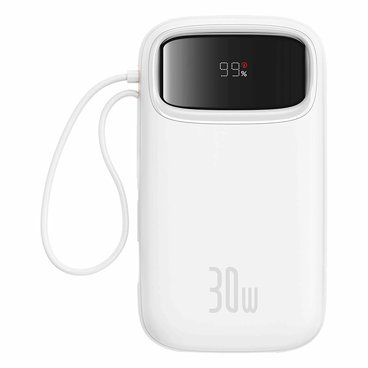 Baseus Powerbank 20000mAh 30W QPow 2 - Vit | 505295 | AlltMobil