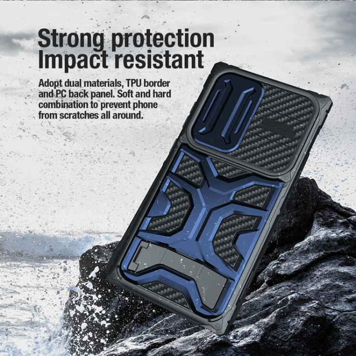 Nillkin - Nillkin Galaxy S23 Ultra Skal Adventurer Pro Hybrid - Blå