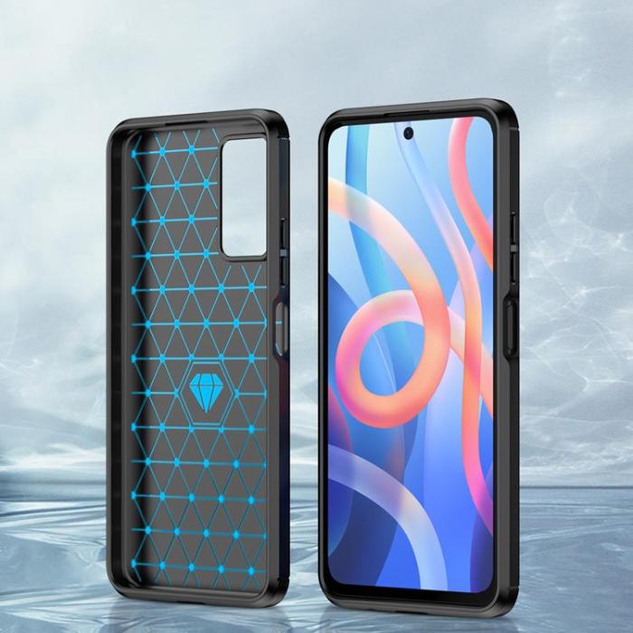 OEM - Carbon Flexible Skal Xiaomi Poco M4 Pro 5G - Svart
