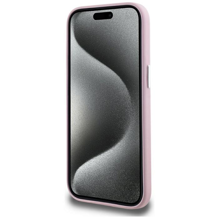 KARL LAGERFELD - Karl Lagerfeld Mobilskal till iPhone 15 MagSafe FW Metal Plate Rosa
