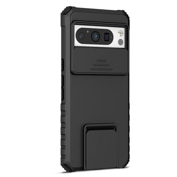 A-One Brand - Google Pixel 8 Pro Mobilskal Slide Kamera Kickstand - Svart