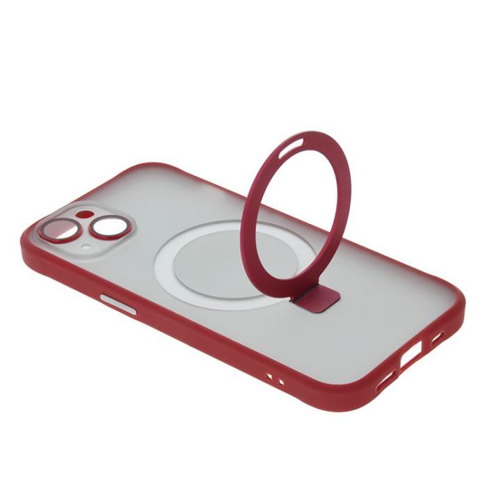 OEM - iPhone 13 Mobilskal MagSafe Ring - Röd