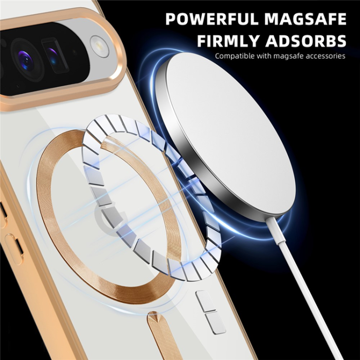 A-One Brand - Google Pixel 10/10 Pro Mobilskal MagSafe med Korthållare - Brun