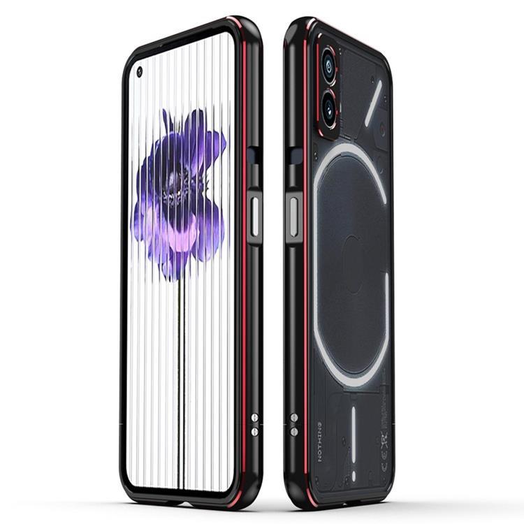 Nothing Phone 1 Skal Metall Bumper - Svart/Röd | 2353 | AlltMobil