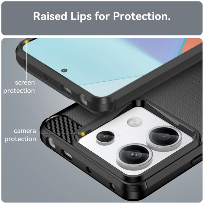 OEM - Xiaomi Redmi Note 13 Pro Plus Mobilskal Carbon - Svart