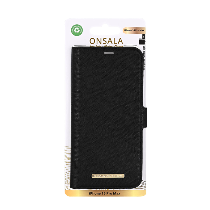 Onsala - Onsala iPhone 16 Pro Max Plånboksfodral MagSafe Eco - Svart