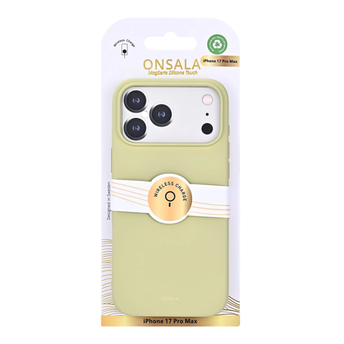 Onsala - ONSALA iPhone 17 Pro Max Mobilskal med Silikonkänsla - Lime