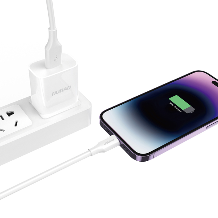 Dudao - Dudao USB-A till Lightning kabel 6A 1.2m L2sL - Vit