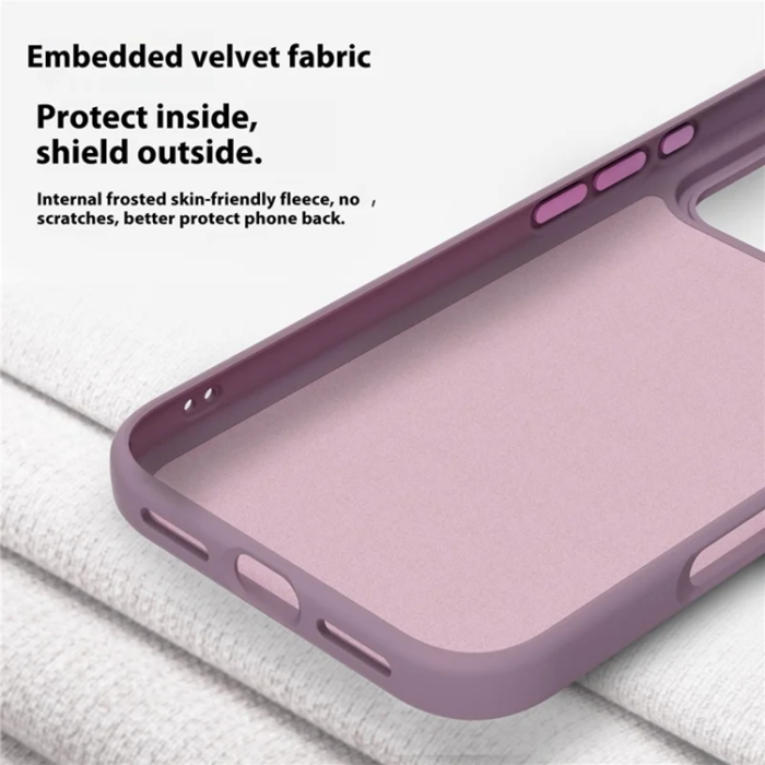 A-One Brand - iPhone 17 Pro Mobilskal Magsafe Litchi Pattern - Lila