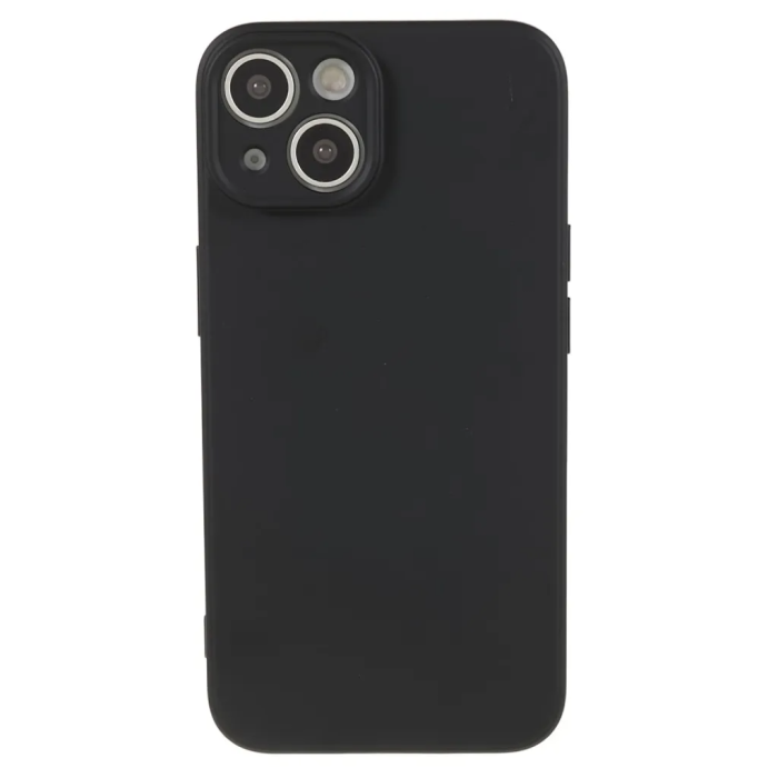 Taltech - iPhone 15 Plus Mobilskal Gummerat - Svart