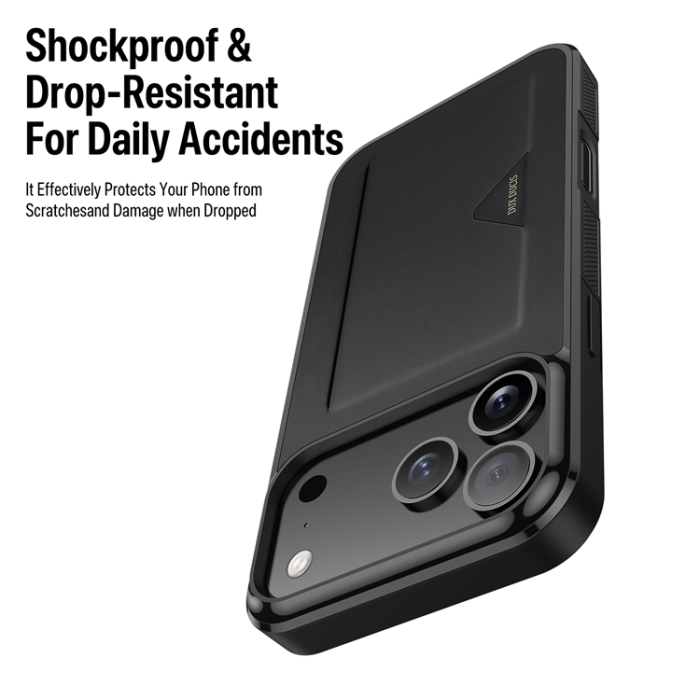 Dux Ducis - DUX DUCIS iPhone 17 Pro Mobilskal Korthållare Pocard - Svart