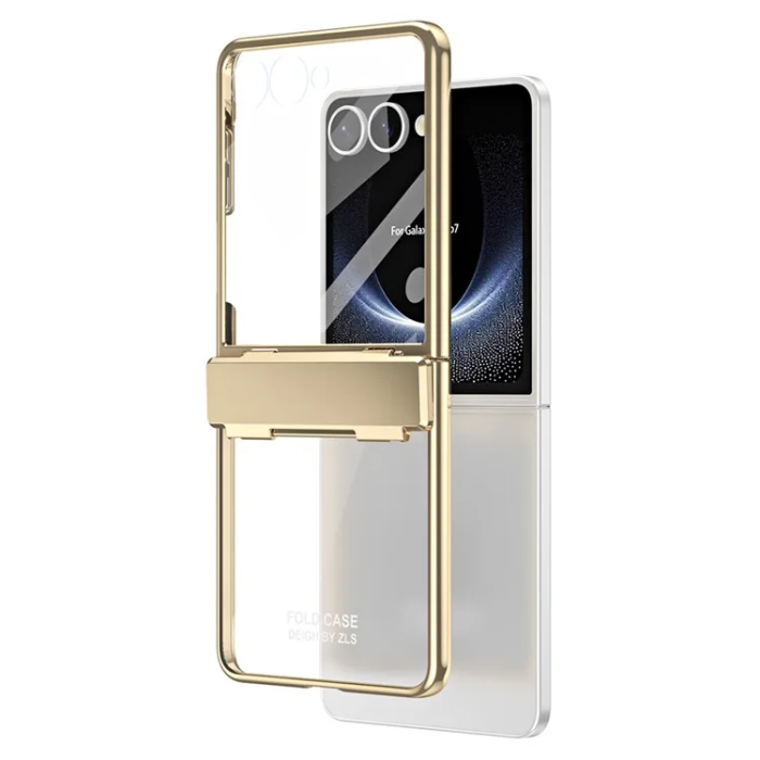 A-One Brand - Galaxy Z Flip 7 Mobilskal Electroplating med skärmskydd - Guld