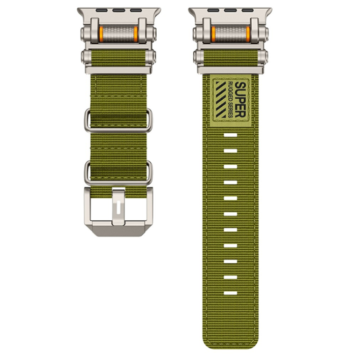 A-One Brand - Apple Watch 42/44/45/46/49mm Armband Nylon - Grön