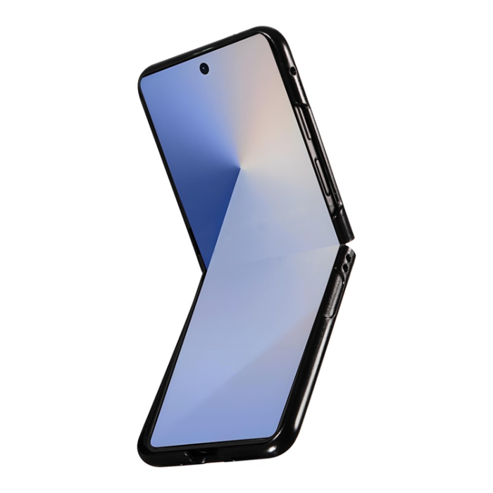 A-One Brand - Galaxy Z Flip 7 Mobilskal Litchi Texture Läder - Grå