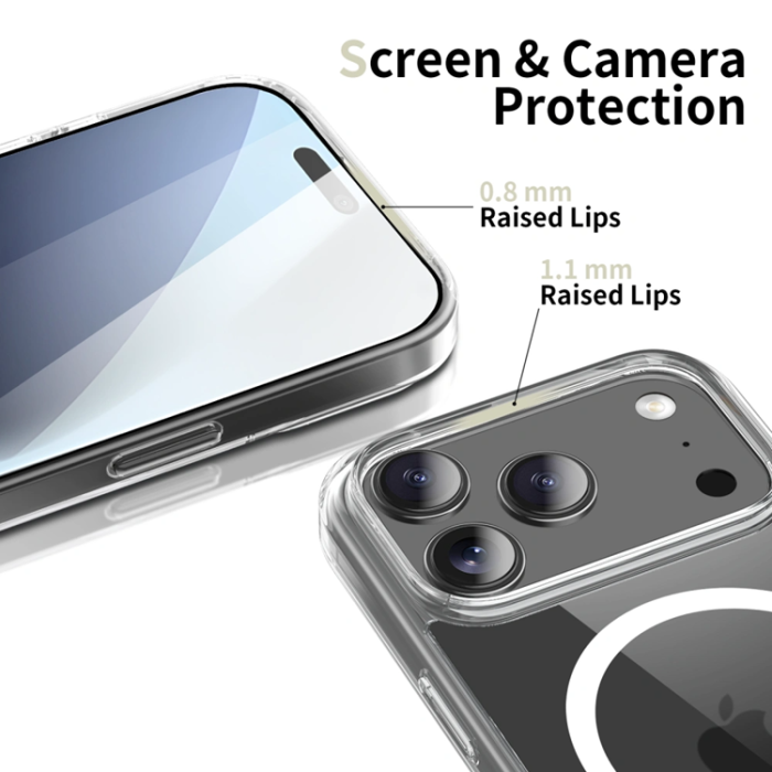 Tech-Protect - Tech-Protect iPhone 17 Pro Mobilskal Magsafe Flexair Hybrid - Clear