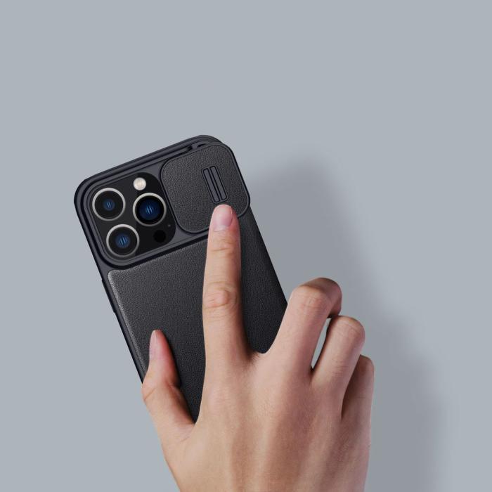 Nillkin - Nillkin iPhone 14 Pro Max Plånboksfodral Qin Cloth Pro - Blå