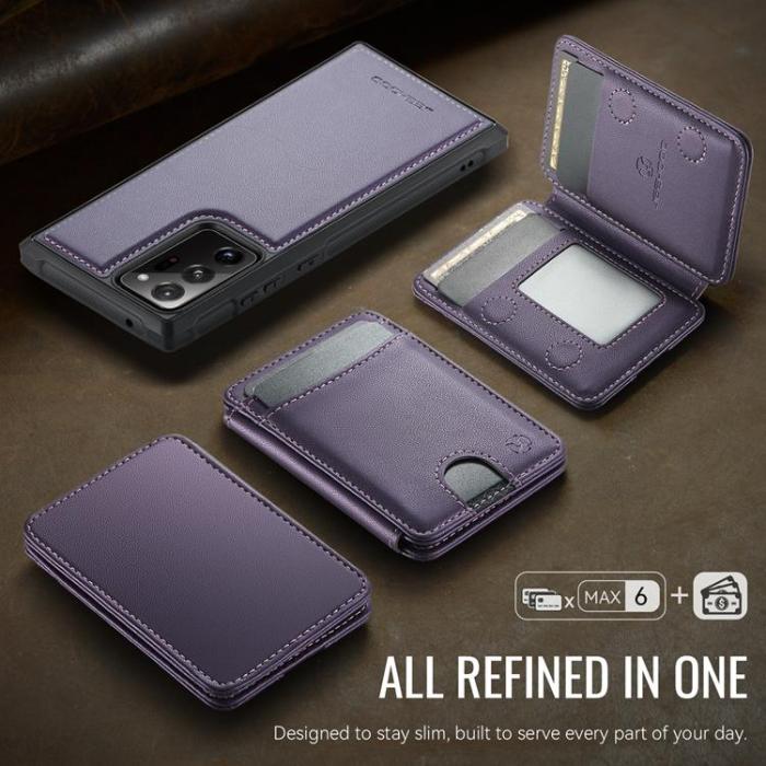 OEM - JEEHOOD Samsung Galaxy Note20 Ultra Fodral KonstLäder - Lila