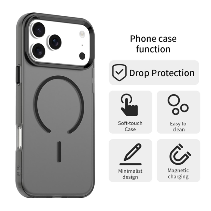 A-One Brand - iPhone 17 Pro Mobilskal MagSafe C-shaped Candy Color - Svart