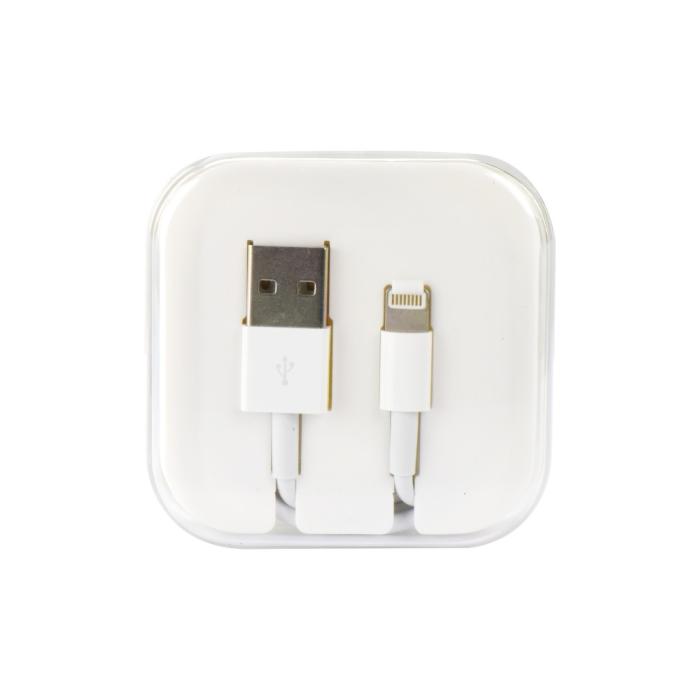 OEM - USB-A till Lightning kabel 8-pin Vit BOX HD4 1m