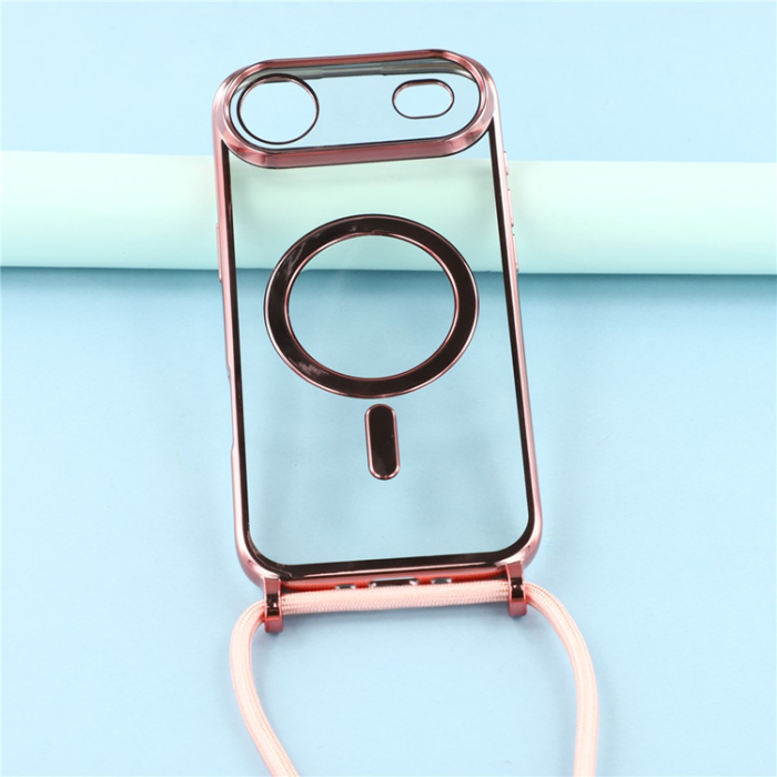 A-One Brand - iPhone Air Mobilskal MagSafe Electroplating Edge TPU - Rosa