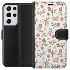 iSecrets - Plånboksfodral till Samsung Galaxy S21 Ultra 5G med Blommigt