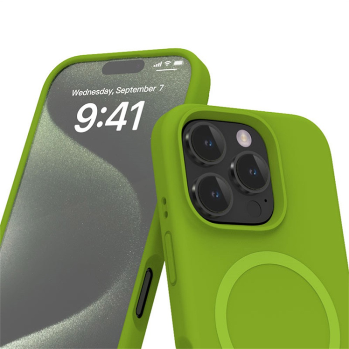 A-One Brand - iPhone 16 Pro Max Mobilskal Magsafe Liquid Silicone - Lila