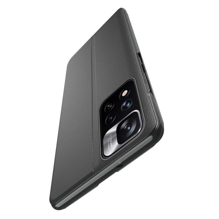 OEM - Eco Läder View Fodral Xiaomi Poco X4 NFC 5G - Svart