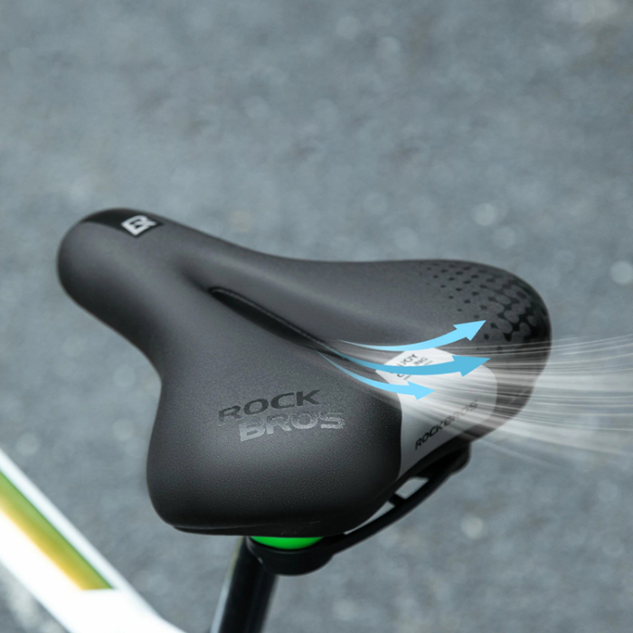 Rockbros - Rockbros Bekväm Ergonomisk Cykelsadel 6876 - Svart