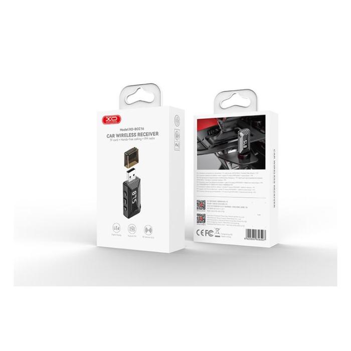XO - XO FM-Sändare Bluetooth MP3 USB BCC16 - Svart