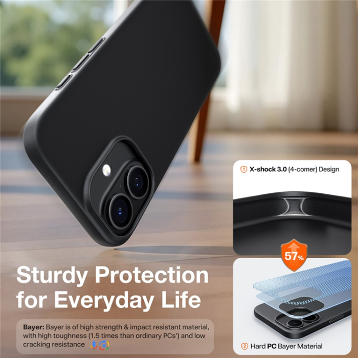 Torras - TORRAS iPhone 17 Mobilskal MagSafe Shockproof - Svart