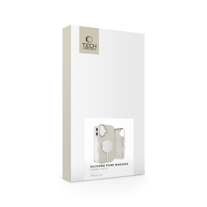 Tech-Protect - Tech-Protect iPhone 16 Mobilskal Magsafe Pure Silikon - Cosmic Latte