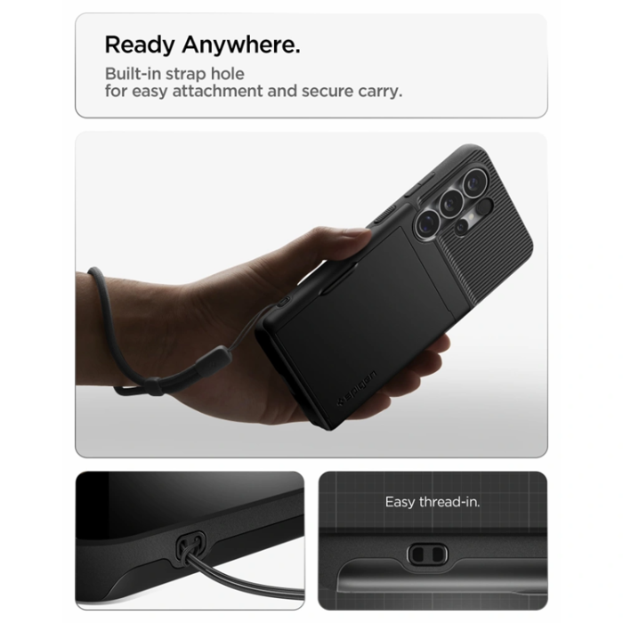 Spigen - Spigen Mobilskal För Galaxy S26 Ultra Slim Armor CS - Svart