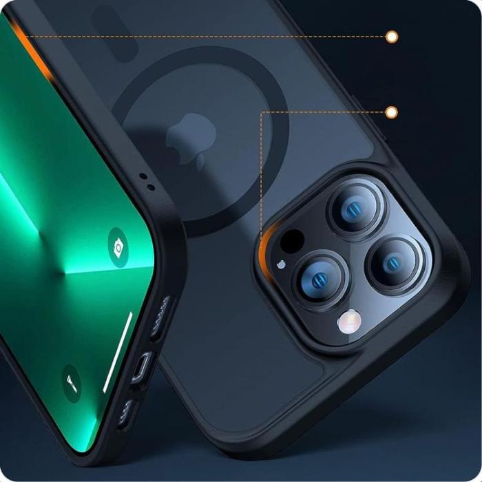Tech-Protect - Tech-Protect iPhone 15 Pro Max Mobilskal Magsafe Magmat - Svart