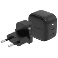 ENERGEA - Energea Snabbladdare 45W 2xUSB-C PD-PPS GaN45 US/EU Travelite