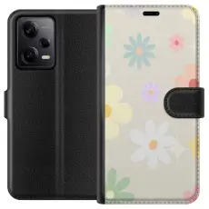 Gustaf - Pl&aring;nboksfodral till Xiaomi Redmi Note 12 Pro med fejdande blommor