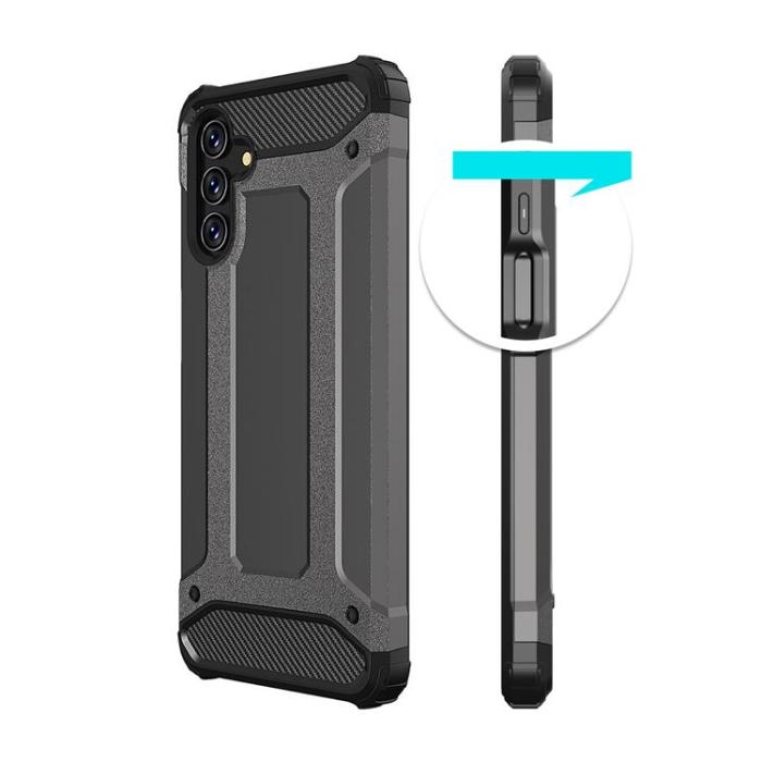 Ruhtel - Hybrid Galaxy A13 5G Skal Armor Tough Rugged - Svart