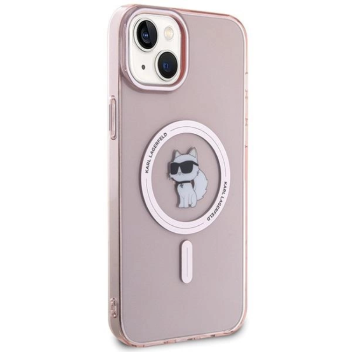 KARL LAGERFELD - KARL LAGERFELD iPhone 15 Plus Mobilskal Magsafe IML Choupette - Rosa