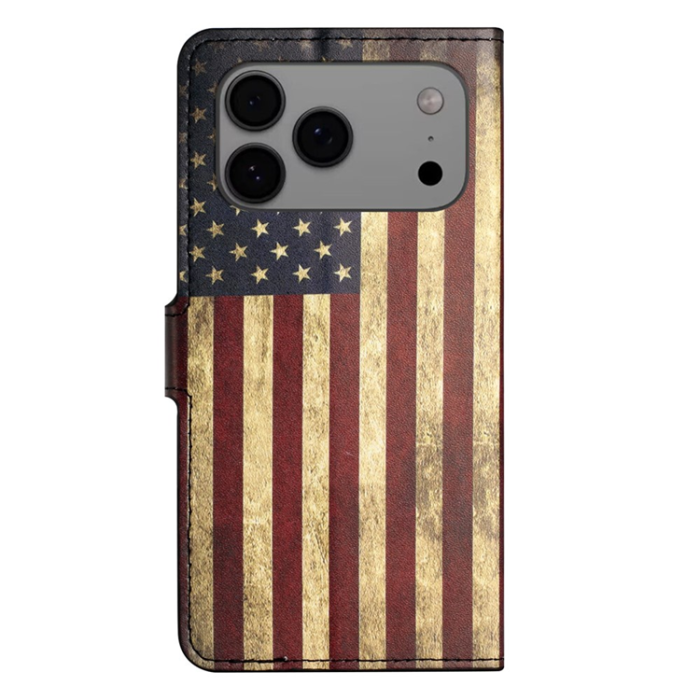 A-One Brand - iPhone 17 Pro Plånboksfodral Pattern Print Läder