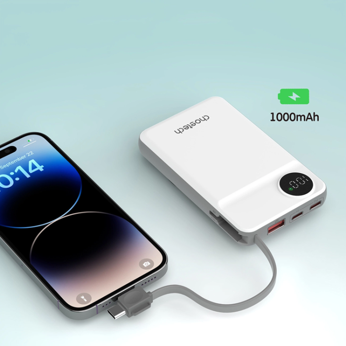 Choetech - Choetech MagSafe Powerbank 10000mAh med Trådlös Laddare för Apple Watch/iPhone
