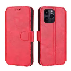 Boom of Sweden - BOOM iPhone 14 Pro Max Pl&aring;nboksfodral Calfskin - R&ouml;d