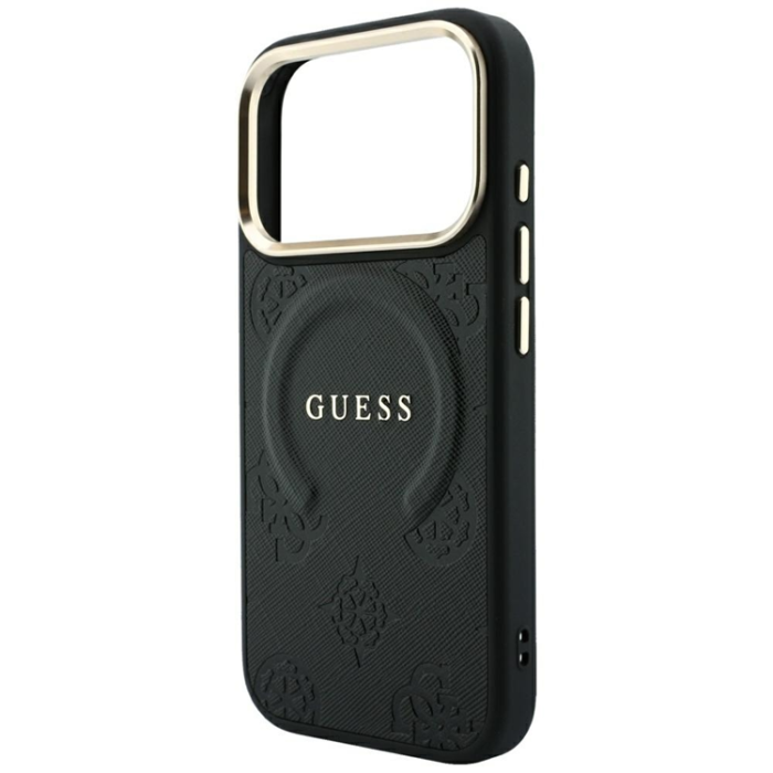 Guess - Guess Mobilskal För iPhone 18 Pro Max Magsafe Saffiano Peony - Svart