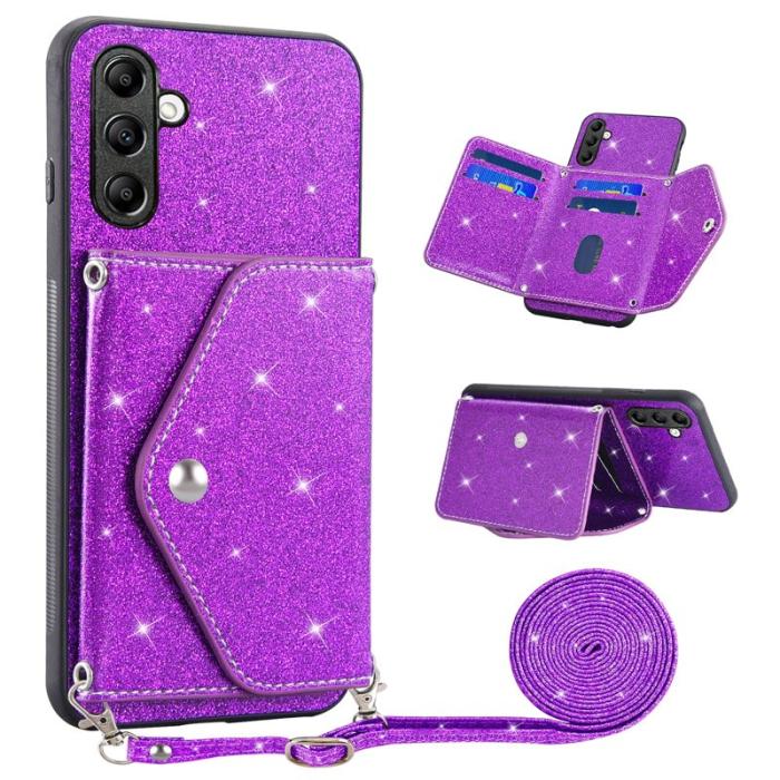 OEM - Mobilfodral för Samsung Galaxy S26 Kortfack Kickstand Konstläder + TPU - Lila