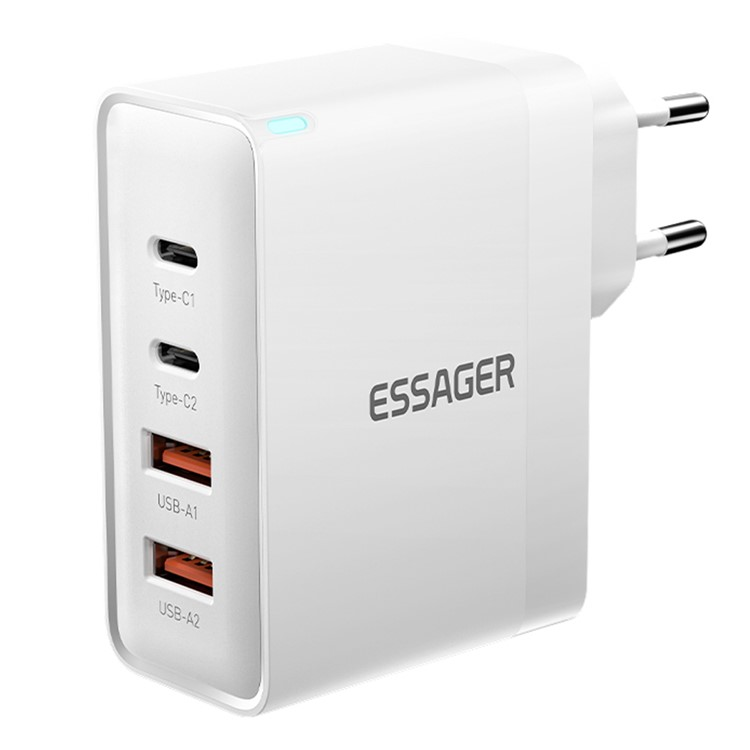 ESSAGER Väggladdare 100W 2x USB-C - 2x USB-A ES-CD37 EU Vit | 505295 | AlltMobil