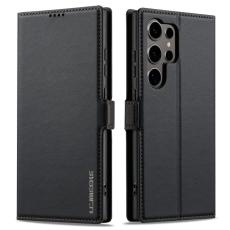 LC.imeeke - LC.IMEEKE Pl&aring;nboksfodral f&ouml;r Samsung Galaxy S26 Ultra Konstl&auml;der St&auml;ll - Svart