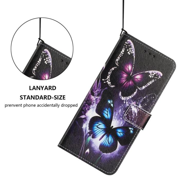 OEM - Plånboksfodral för Samsung Galaxy S26 Konstläder Mönster - Två fjärilar