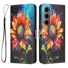 OEM - Pl&aring;nboksfodral f&ouml;r Samsung Galaxy S26 Konstl&auml;der M&ouml;nster - Solros